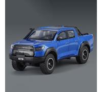 WANGXLGD Modèle réduit de pick-up à l'échelle 1/24, collection de modèles réduits de véhicules tout-terrain en alliage moulé sous pression « Simulation » - Idée cadeau (Blue)