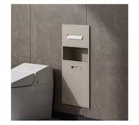 WANGXLGD Nicchia da bagno in acciaio inossidabile Nicchia doccia Nicchia laterale in metallo impermeabile per WC Ripiano incassato per riporre oggetti/shampoo/articoli da toeletta (Apricot,no Lid)