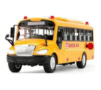 WANGXLGD Veicoli pressofusi Grandi Scuolabus Modello Simulazione ABS Plastica Autobus Musica Inerzia Auto