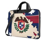 Wangxyozdp Borsa a tracolla con stampa astratta della bandiera dello stato del Missouri Map04, borsa a tracolla per computer portatile, con tasca per accessori, 13/14/15,6 pollici, Nero , 14 inch