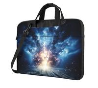 Wangxyozdp Borsa a tracolla per computer portatile con stampa 3D Universe Space Bag Messenger Bag con accessori tasca 13/14/15,6 pollici, Nero , 14 inch