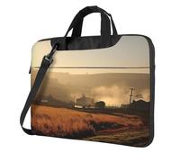 Wangxyozdp Borsa a tracolla per computer portatile con stampa di animali della fattoria, borsa messenger con tasca per accessori, 13/14/15,6 pollici, Nero , 15.6 inch