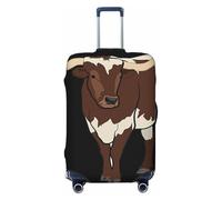 Wangxyozdp Copertura per bagagli da viaggio con stampa di mucca animale, copertura protettiva per valigie, 45-81 cm, Nero , L