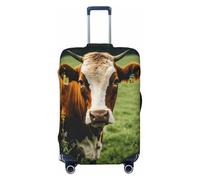 Wangxyozdp Copertura per bagagli da viaggio con stampa di mucca carina, copertura protettiva per valigie, 45-81 cm, Nero , L