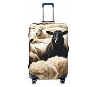 Wangxyozdp Copertura per bagagli da viaggio con stampa di pecore e agnelli, 45-81 cm, Nero , L