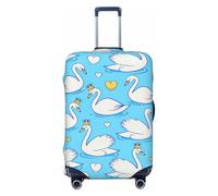 Wangxyozdp Copertura per bagagli da viaggio con stampa di un cigno carino, copertura protettiva per valigie, 45-81 cm, Nero , M