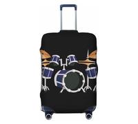 Wangxyozdp Copertura per bagagli da viaggio con stampa jazz drum cover cover protettiva per bagagli 45-81 cm, Nero , L