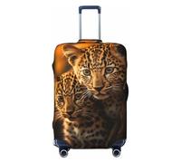 Wangxyozdp Copertura per bagagli da viaggio con stampa leopardata amore copertura protettiva per bagagli 45-81 cm, Nero , L