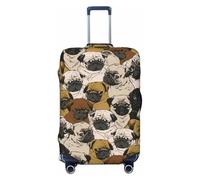 Wangxyozdp Imagen De Pug - Copertura per bagagli da viaggio, con stampa di carlino, 45-81 cm, Nero , M
