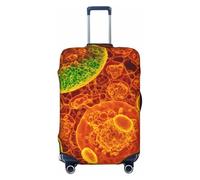 Wangxyozdp microscop - Copertura protettiva per bagagli da viaggio con stampa di cellule eucariotiche, 45,7 - 81,7 cm, Nero , S