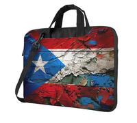 Wangxyozdp Puerto Rico carta da parati Bandiera Stampa Laptop Borsa a tracolla Messenger Bag Notebook con Accessori Tasca 13/14/15.6 pollici, Nero , 13 inch
