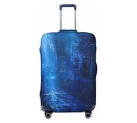 Wangxyozdp The Blue Binary Print Travel Luggage Cover Baggage Suitcase Protector Skins 45-81 cm, Nero , L
