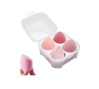Wangyaohan Set di 4 spugne per trucco a secco e bagnato, per miscelare fondotinta, liquidi, crema e polvere, con scatola porta uova
