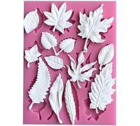Wangyaohan Stampi in silicone a forma di foglia per torte fai da te, fondente, biscotti, sapone, zucchero, budino, cioccolato, caramelle, dessert, candele decorative