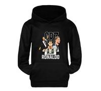 WANGYFAN Felpe con Cappuccio per Bambini, Felpe con Cappuccio per Ragazzi e Ragazze, Felpe con Cappuccio in Cotone comode per Bambini dai 2 ai 12 Anni,Nero,140cm