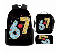 WANGYFAN Set di zaini per bambini, con uno zaino stampato con cartoni animati, una borsa a tracolla e un astuccio, adatto sia per ragazzi che per ragazze,Style 3