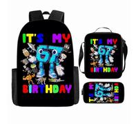 WANGYFAN Set di zaini per bambini, con uno zaino stampato con cartoni animati, una borsa a tracolla e un astuccio, adatto sia per ragazzi che per ragazze,Style 2