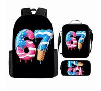 WANGYFAN Set di zaini per bambini, con uno zaino stampato con cartoni animati, una borsa a tracolla e un astuccio, adatto sia per ragazzi che per ragazze,Style 8