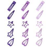 Wangzhuang 15 fermagli per capelli viola da donna, 5 forme, graziose mollette in metallo a scatto e fermagli per capelli, antiscivolo, non si piegano, non si piegano, non si piegano, con motivo