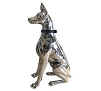 WANGZISHUO Doberman Dog Sculpture Art Statue di animali Figurine Decorazione della stanza Statua in resina Ornamentgift Regalo di festa