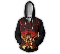 WANHONGYUE Anime One Piece Luffy Jacket Giacca con Cappuccio Adulto Cosplay 3D Stampa Hoodie Felpe Sweatshirt Cappotto 673/6 XXXXXL