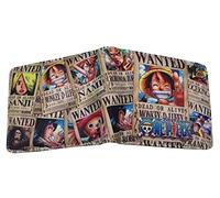 WANHONGYUE Anime One Piece Luffy Portafoglio in Pelle Borsa Corta per Uomo Porta Carte di Credito con Cerniera Portamonete 1026/3