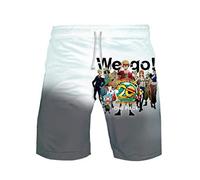 WANHONGYUE Anime One Piece Monkey D Luffy Pantaloncini da Spiaggia Uomo 3D Stampato Beach Board Shorts 1108/4 M
