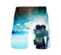 WANHONGYUE Anime One Piece Monkey D Luffy Pantaloncini da Spiaggia Uomo 3D Stampato Beach Board Shorts 1108/8 XL