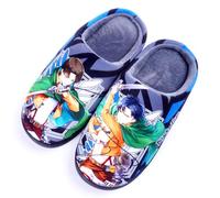 WANHONGYUE Anime Pantofole Uomo Donna Invernali Calde Peluche Ciabatte Scarpe da Casa con Punta Aperta Antiscivolo Indoor Outdoor Slippers Levi 42-43 EU