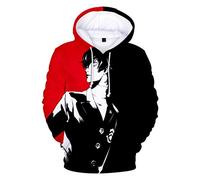 WANHONGYUE Anime Persona Game Hoodie Felpe con Cappuccio Cosplay Costume 3D Stampare Hooded Pullover Sweatshirt Maglione 761/10 M