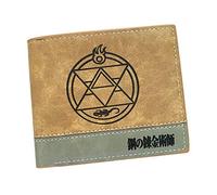 WANHONGYUE Anime Portafoglio in Pelle Artificiale per Uomo Portamonete Cuciture Bicolore / 2