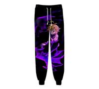 WANHONGYUE Anime The Seven Deadly Sins Nanatsu No Taizai 3D Stampato Pantaloni Sportivi da Jogging Cosplay Costume Pantaloni della Tuta Sweatpants Track Pants Trousers 1155/12 L