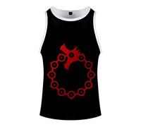 WANHONGYUE Anime The Seven Deadly Sins Nanatsu No Taizai Tank Top Canottiera Uomo Donna Sportiva T-Shirt Vestaglia Senza Maniche Maglietta 64/9 L