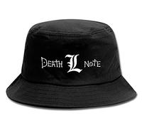 WANHONGYUE Death Note Anime Bucket Hat Cappello da Pesca Tesa Larga UPF50 + Cappello da Sole Estivo Pieghevole Cappello Pescatore Nero/1