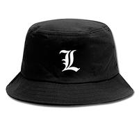WANHONGYUE Death Note Anime Bucket Hat Cappello da Pesca Tesa Larga UPF50 + Cappello da Sole Estivo Pieghevole Cappello Pescatore Nero/3