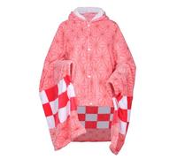 WANHONGYUE Demon Slayer Kamado Nezuko Indossabile Coperta con Cappuccio, Anime Cosplay Mantello in Pile Hoodie Scialle Unisex, 100 * 160 cm