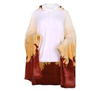 WANHONGYUE Demon Slayer Rengoku Kyoujurou Indossabile Coperta con Cappuccio, Anime Cosplay Mantello in Pile Hoodie Scialle Unisex, 100 * 160 cm