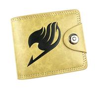 WANHONGYUE Fairy Tail Anime Borsellino Pelle Sintetica Piccolo Portafoglio Classico Trifold Porta Carta di Credito Finestra di ID