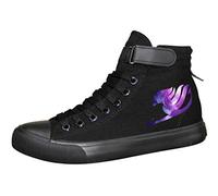 WANHONGYUE Fairy Tail Anime Scarpe di Tela con Lacci Scarpe da Ginnastica Moda Sneakers Allacciate Uomo Donna 35 EU Nero 15