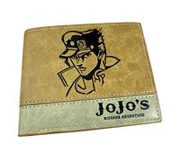 WANHONGYUE JoJo's Bizarre Adventure Anime Portafoglio in Pelle Artificiale per Uomo Portamonete Cuciture Bicolore / 9