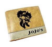 WANHONGYUE JoJo's Bizarre Adventure Anime Portafoglio in Pelle Artificiale per Uomo Portamonete Cuciture Bicolore / 7