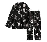 WANHONGYUE Kawaii My Melody Pigiama Donna Ragazza Lungo Due Pezzi Maglietta Manica Lunga e Pantalone Lungo Set di Pigiama Camicie da Notte Abbigliamento per La Casa