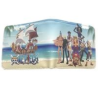 WANHONGYUE One Piece Luffy Zoro Anime Wallet Portafoglio in Pelle Borsa Corta per Uomo Porta Carte di Credito con Cerniera Portamonete 1006/23