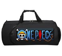 WANHONGYUE One Piece Monkey D Luffy Borsone Palestra da Uomo Donna con Scomparto Scarpe Grande Borsone da Viaggio Borsa Sportiva Fitness Yoga Training Nero/7