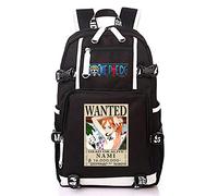 WANHONGYUE One Piece Nami Anime Laptop Backpack Borsa da Scuola Zaino Studente Zaini Casual Viaggio Zainetto Nero-7