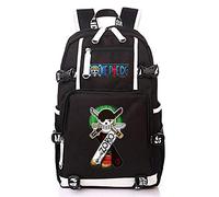 WANHONGYUE One Piece Roronoa Zoro Anime Laptop Backpack Borsa da Scuola Zaino Studente Zaini Casual Viaggio Zainetto Nero-4