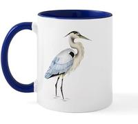 WANJIBAO Great Blue Heron - Tazza da caffè divertente in ceramica, 325 ml