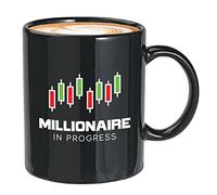 WANJIBAO Stock Trader Black Millionaire in Progress - Tazza da tè in ceramica, 325 ml