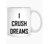 WANJIBAO Tazza da caffè Dream Crusher Mug I Crush divertente regalo tazza da caffè o tè tazza bianca 325 ml
