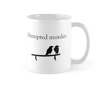 WANJIBAO Tazze da caffè in ceramica tentato omicidio tazze di compleanno tè viaggio 325 ml tazza da caffè s per amici, famiglia, colleghi, Natale